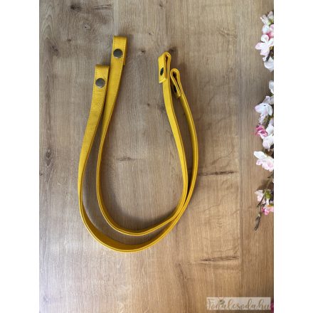 Prémium Bőr Vállpánt pár, 70 cm, sárga