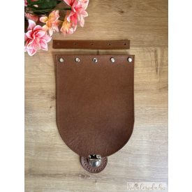  Prémium bőr táskafedél, barna, 19x25 cm