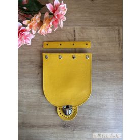  Prémium bőr táskafedél, sárga, 15x17 cm