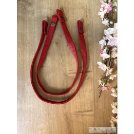Prémium Bőr Vállpánt pár, 70 cm, piros
