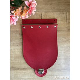 Prémium bőr táskafedél, piros, 19x25 cm