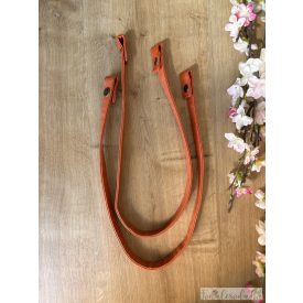 Prémium Bőr Vállpánt pár, 70 cm, narancs