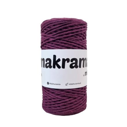 Makramé Fonal, Padlizsán, 200m, 2mm, 250g, m056