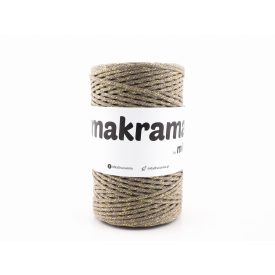   Makramé Fonal Csillogó Arany, Sötét bézs, 200m, 2mm, 250g, mg119