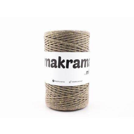 Makramé Fonal Csillogó Arany, Öreg, 200m, 2mm, 250g, mg119