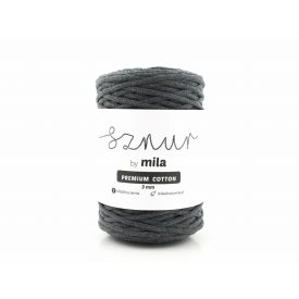 Prémium Pamut Zsinórfonal, Grafit, 100m, 3mm, 320g, pc005