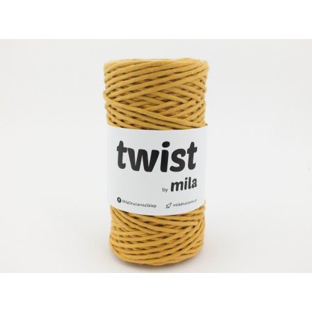 Twist Sodrott Fonal, Okker sárga, 100m, 3mm, 300g, t007