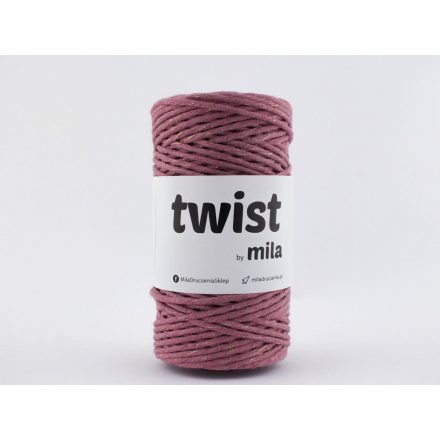 Twist Sodrott Fonal, Órózsaszín arany, 100m, 3mm, 300g, t233