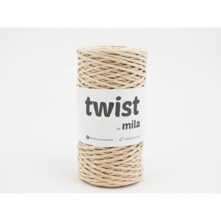 Twist Sodrott Fonal Csillogó Arany, Homok, 100m, 3mm, 300g, tg209