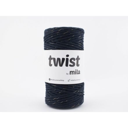 Twist Sodrott Fonal Csillogó Arany, Gránit, 100m, 3mm, 300g, tg216