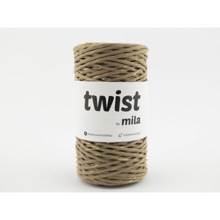 Twist Sodrott Fonal Csillogó Arany, Öreg, 100m, 3mm, 300g, tg246