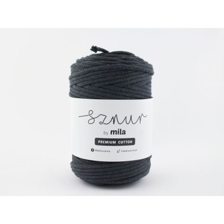 Prémium Pamut Zsinórfonal, Grafit, 100m, 5mm, 600g, pc005