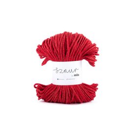   Pamut Zsinórfonal Csillogó Arany, piros, 100m, 5mm, 450g, pg113