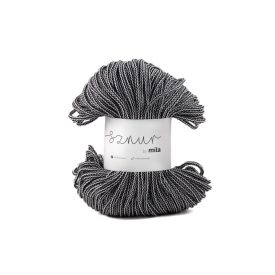   Pamut Zsinórfonal Mix, Fekete fehér, 100m, 5mm, 450g, pm108