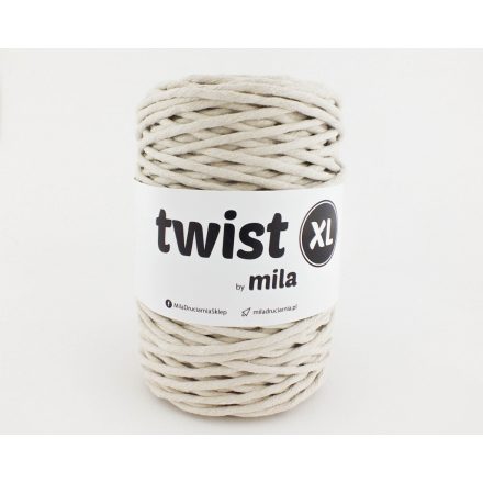 Twist XL Sodrott Fonal, Világos bézs, 100m, 5mm, 650g, t005