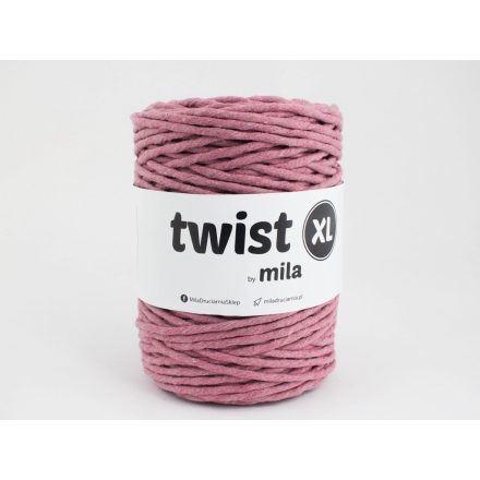 Twist XL Sodrott Fonal, Öreg rózsaszín, 100m, 5mm, 650g, t033