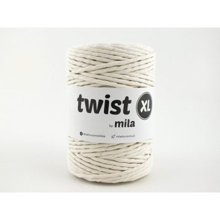 Twist XL Sodrott Fonal Csillogó Ezüst, Ekrü, 100m, 5mm, 650g, tg202